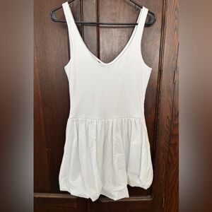 Stretch Cotton Bubble Hem Dress